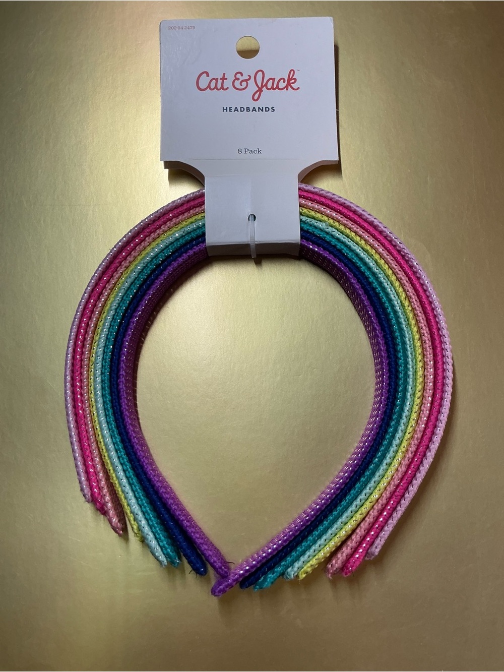 Cat & Jack Rainbow Metallic Kids Headbands of 8 total